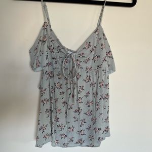 American Eagle Outfitters tank top | size M | light blue/green with flowers